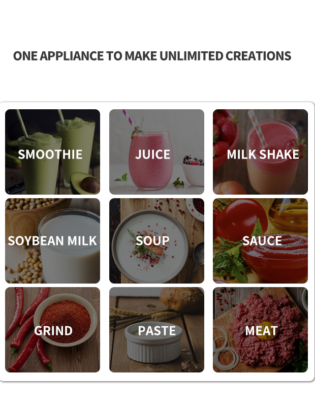 Smoothie Blender Fruit Juicer Powerful Food Processor Multifunction Coffee Maker Grinder Blender