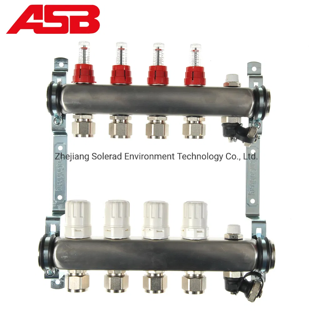 Brass Manifolds with Flow Meter for Underfloor Heating Systems