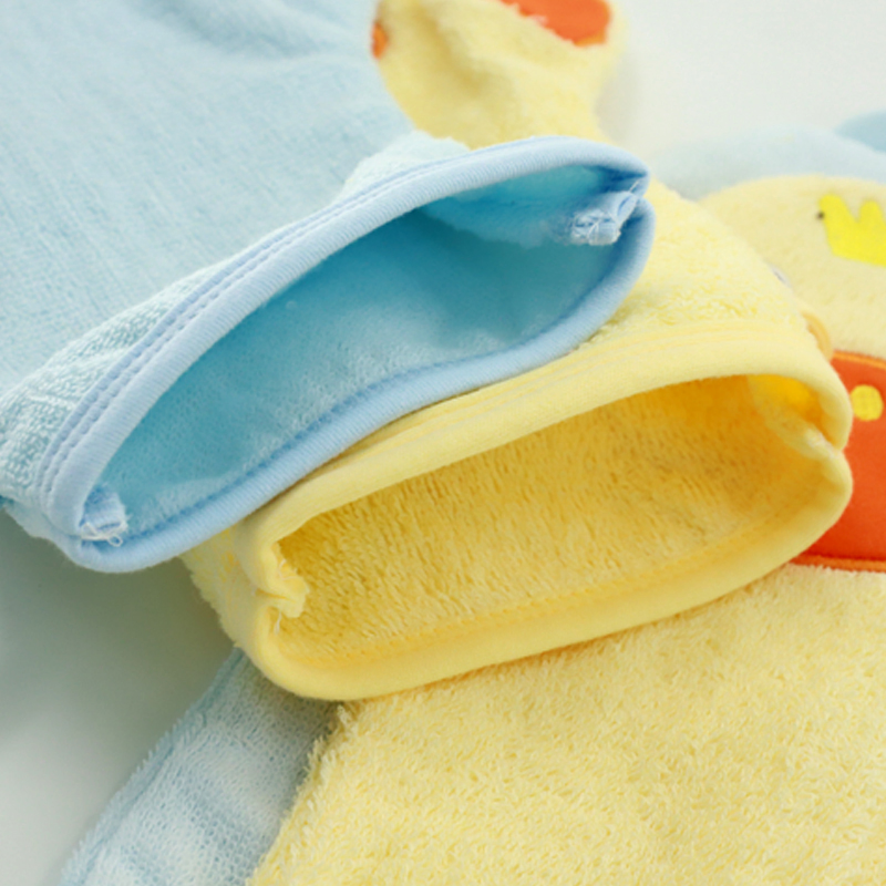 Kids Bath Body Exfoliant Mitt Baby Gloves Shower