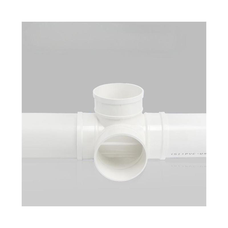 Zhongcai UPVC Drainage Pipe Fittings Cubic Cross 110mm for PVC Plastic Tube