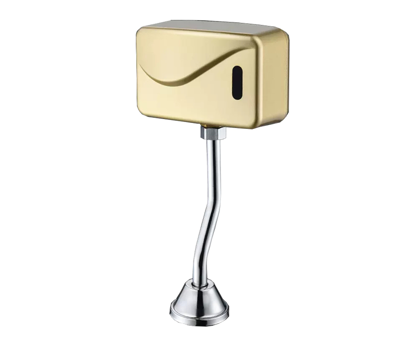 Gold Intelligent Toilet Flush Valve Automatic Sensor Urinal Valve Bathroom Touchless Toilet Urinal Flusher