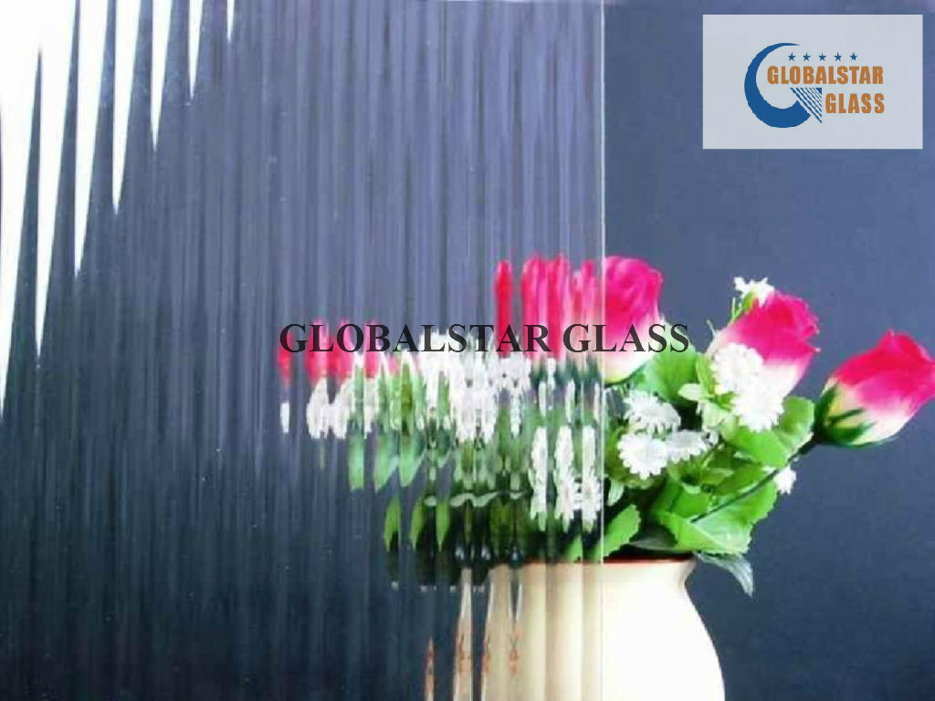 3-6mm Rolled /Textured /Figured /Patterned Glass with Bamboo/Flora/Mistlite/Nashiji/Wanji/Water/Rain B/Moru/Morgon/Chinchilla Pattern