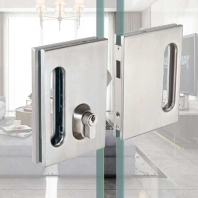 Stainless Steel Commercial Swinging Glass Door Lock for Double Door