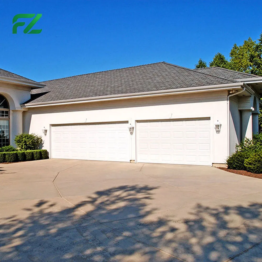 Customizable Stacked Double Garage Door Insulated 9X7 Residential Overhead Garage Door