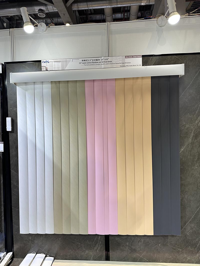 Wholesale Finished 3.5" PVC Vertical Blinds Customized French Window Blinds