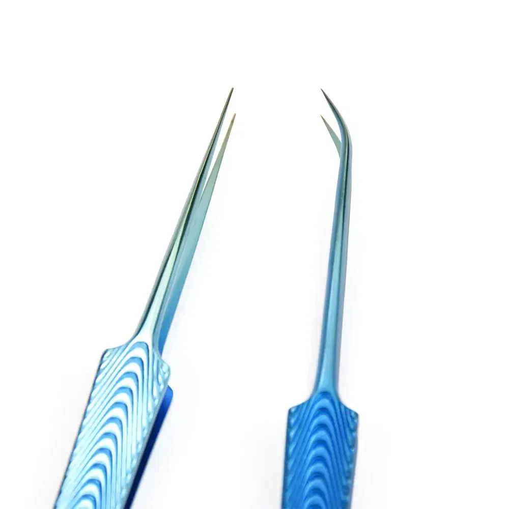 Nail Art Stainless Steel Lashes Eyelash Tweezer Set Guangdong Pointed Medical Eyelashes Eyebrow Tweezers