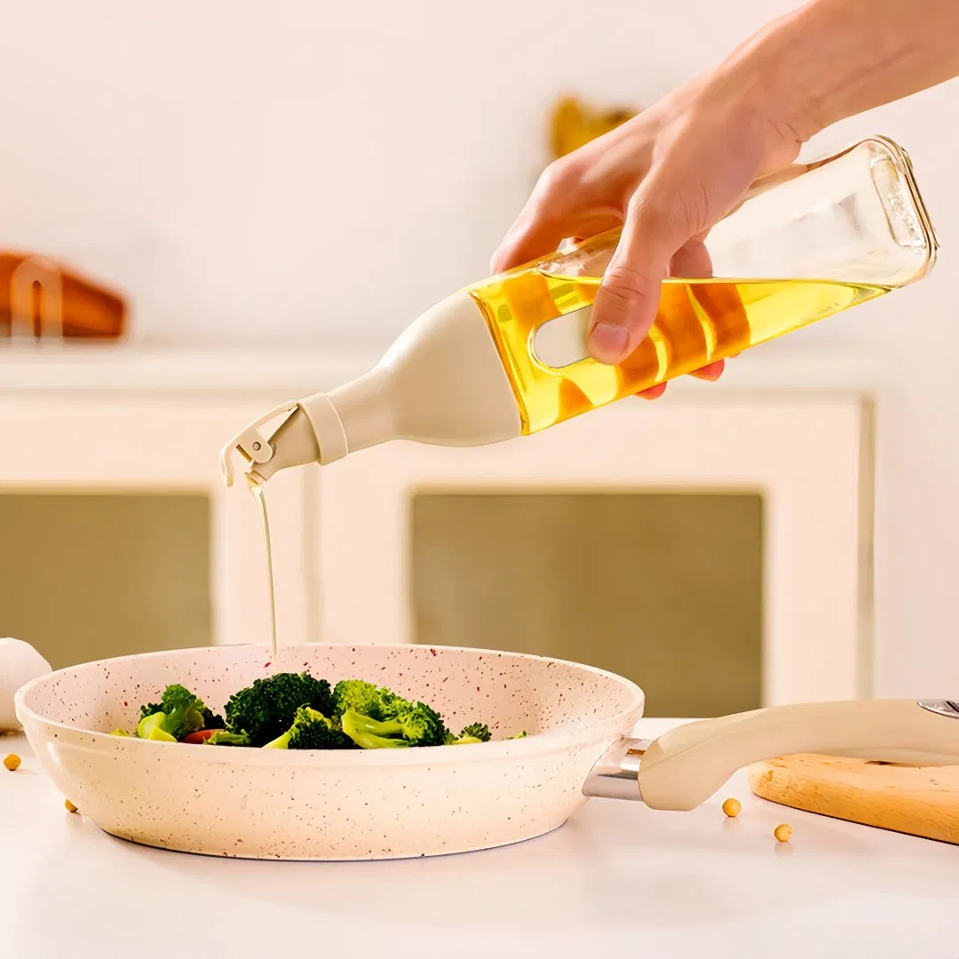 500ml Square Glass Oil Bottle with Color Options for Olive and Vegetable Oil Storage