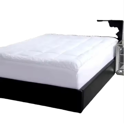 Skin-Friendly Fabric Square Quilting Luxury Down Fill Bed Mattress Topper