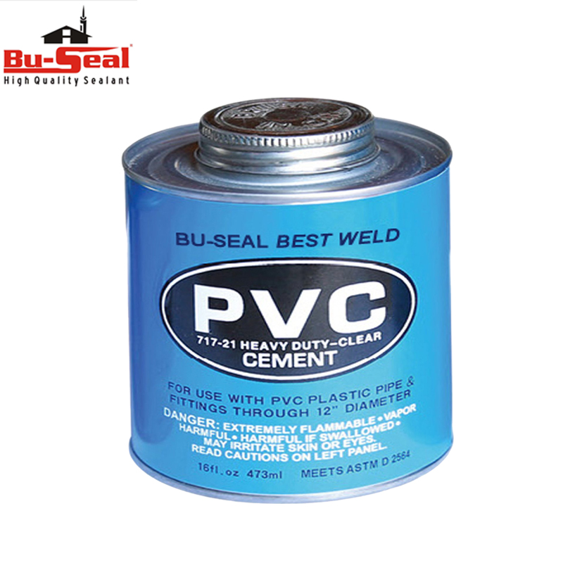 Heavy Duty PVC Clear Pipe Tin Package Glue Cement PVC Cement