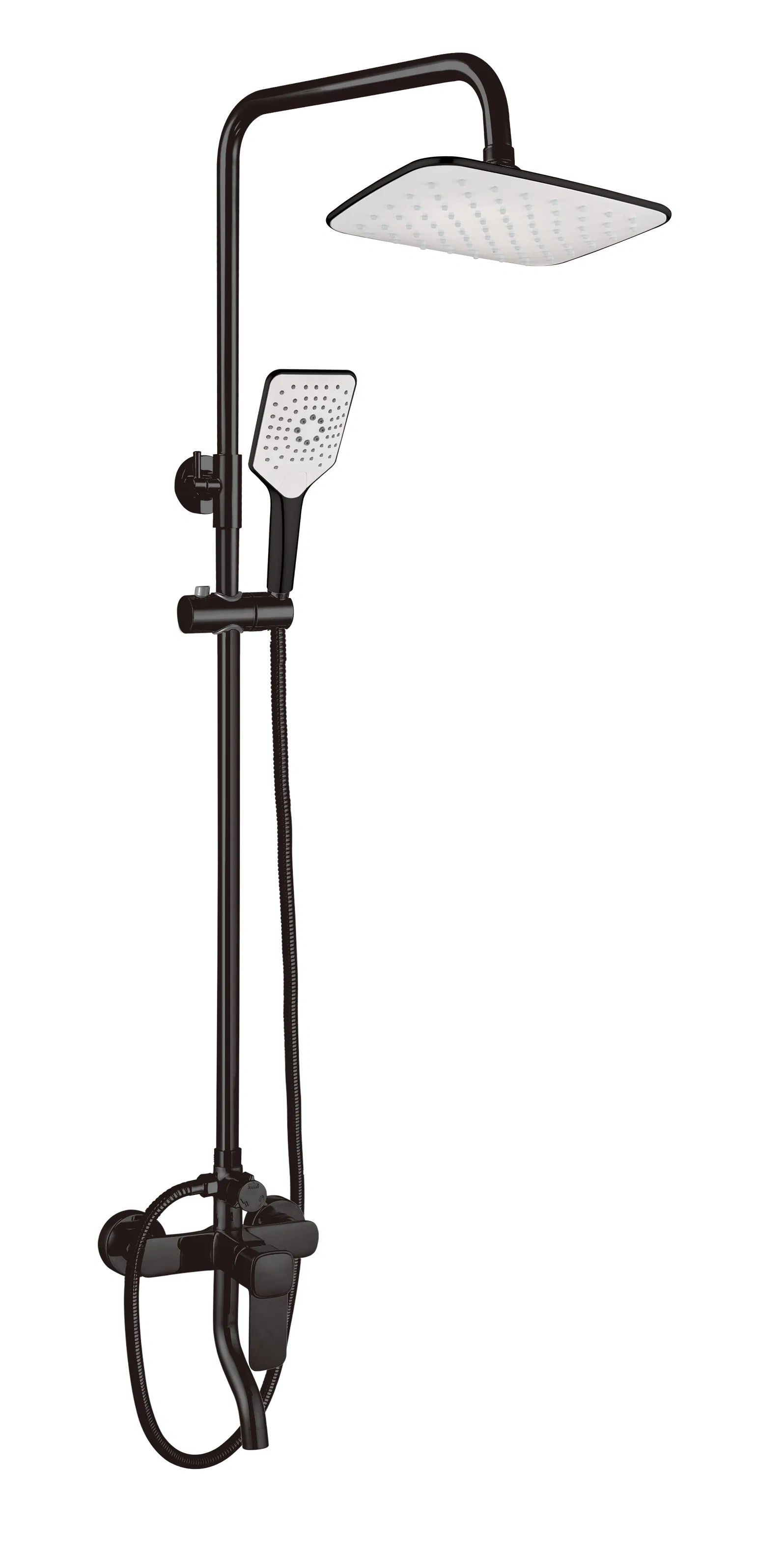 Bathroom Accessories Shower Column 3 Way Functions Single Lever Brass Shower Head Rainfall Shower System Set Shower Faucet Shower Enclosure with Bathtub