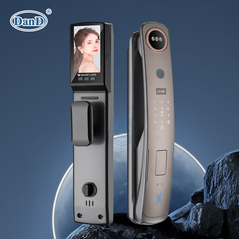 Electronic Security Smart Camera Fingerprint Front Digital Face Recognition Password Cylinder Card Entry Electric Keyless Home Hotel Intelligent Door Locks