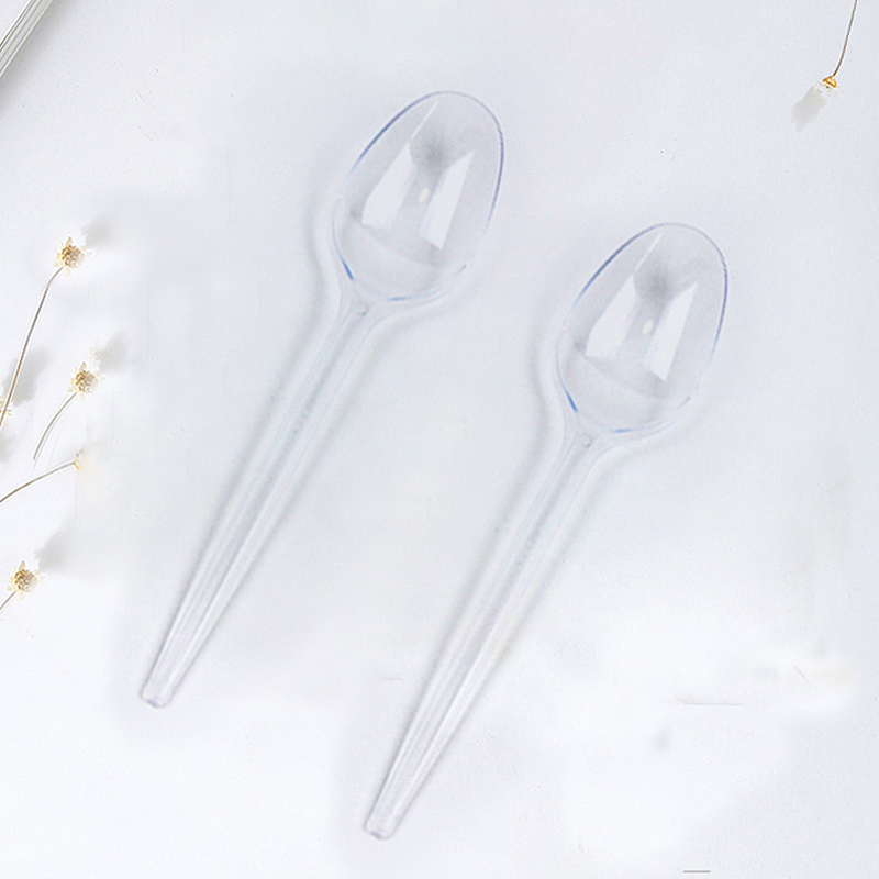 2g PS Spoon Disposable Plastic Cutlery PS Plastic Spoon Transparent Custom