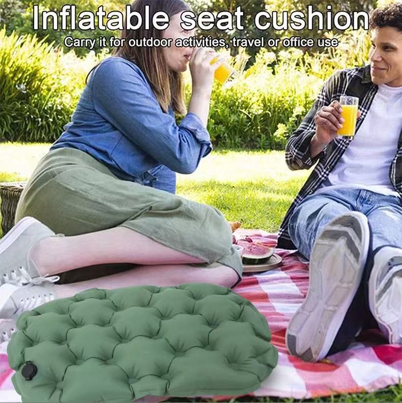Inflatable Seat Cushion Thickened Waterproof Camping Mat for Hiking & Office
