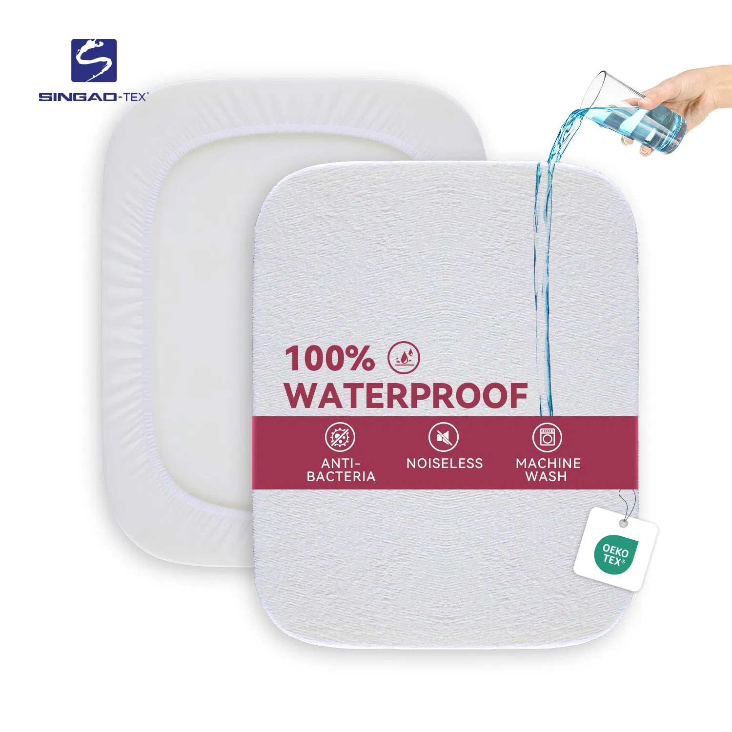 Premium Waterproof Mattress Protector, Washable, Breathable Terry Mattress Cover