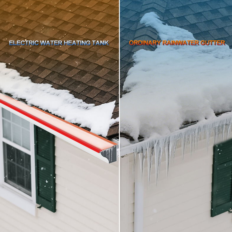 Easy-to-Assemble and Heat Rain Gutters