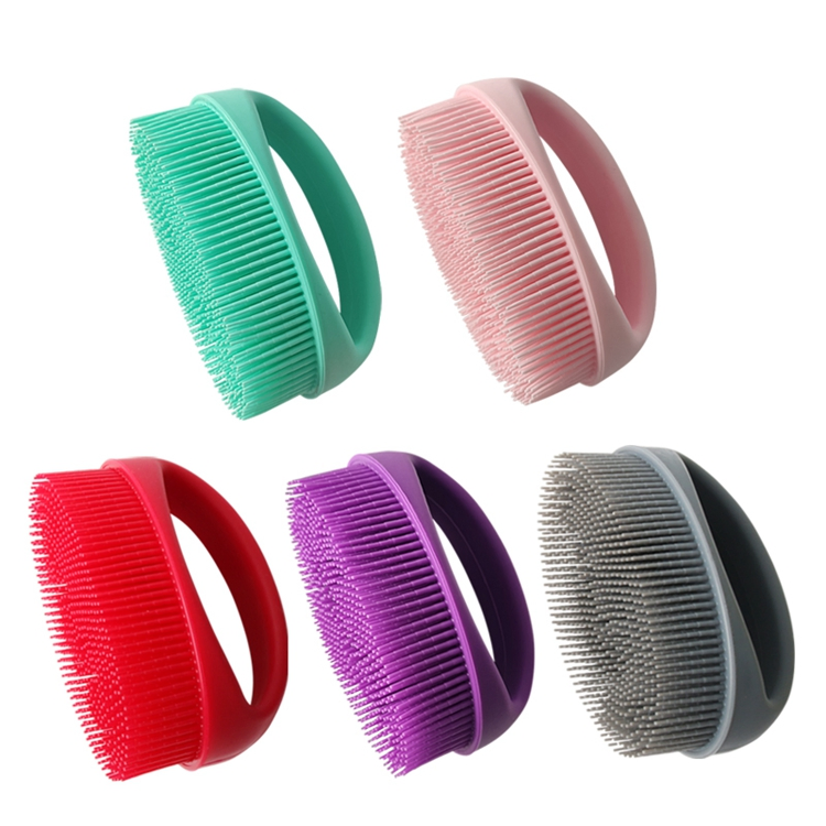 New Product Hand-Held Non-Slip Wear-Resistant Silicone Bath Brush, Bath Cleaning Massage Brushes Srubber