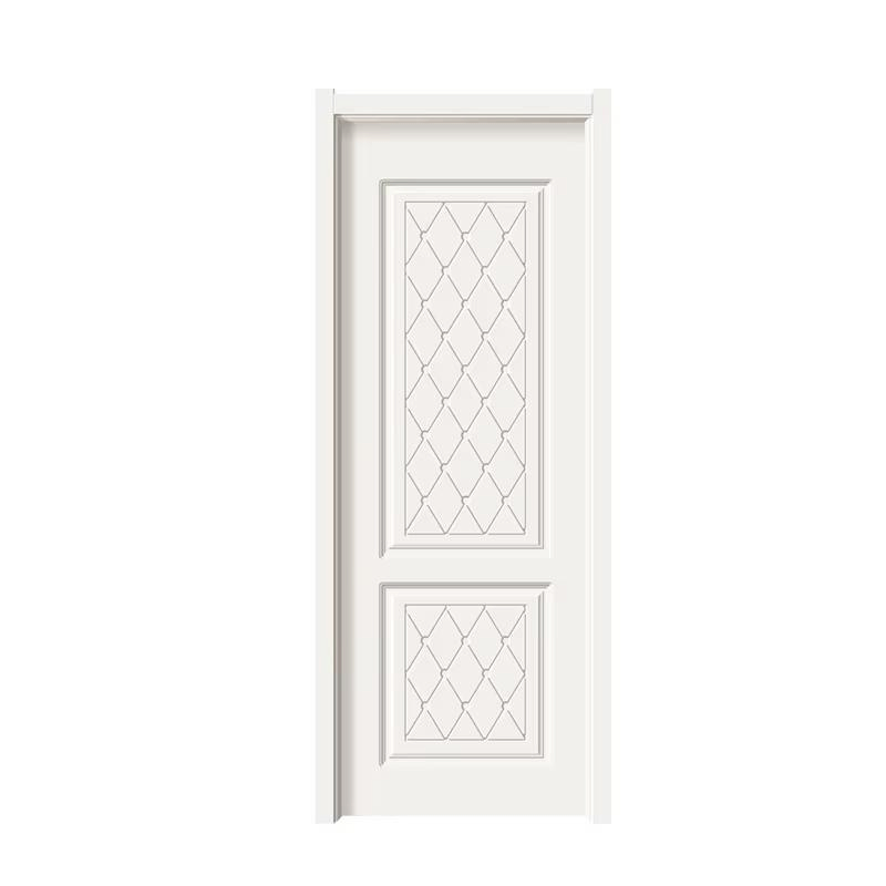 Modern Solid Wood Door for Bedroom Interior Wooden Door with Frame and Accessories