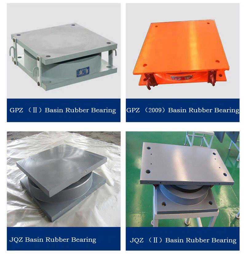 Rectangle, Round Basin Type Seismic Isolation Bridge Support Rubber Elastomeric Bearing Structural Pot Bridge Bearing
