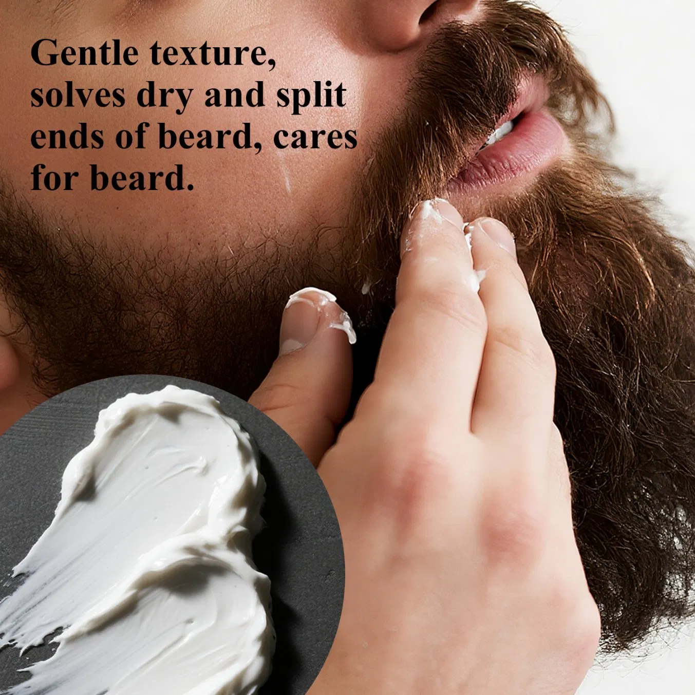 Natural Organic Beard Balm - K-Beauty Hydrating Formula for Soft Shiny Beard & Skin