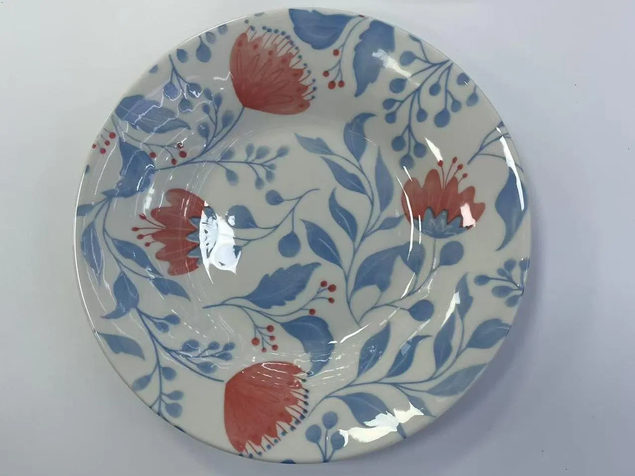 Eco-Friendly Healthy Pad Printing 1 Soup Plate 8" Porcelain Ceramic Tableware