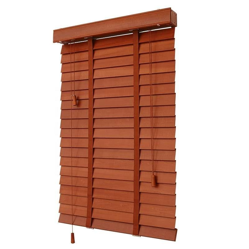 High Quality Paulownia Wood Integrated Slats Vertical Wooden Blinds Curtains Shutters Shades