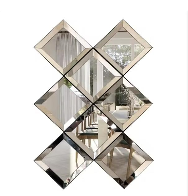 4mm 5mm 6mm Home Decors Diamond Beveled Edge Mirror Tile