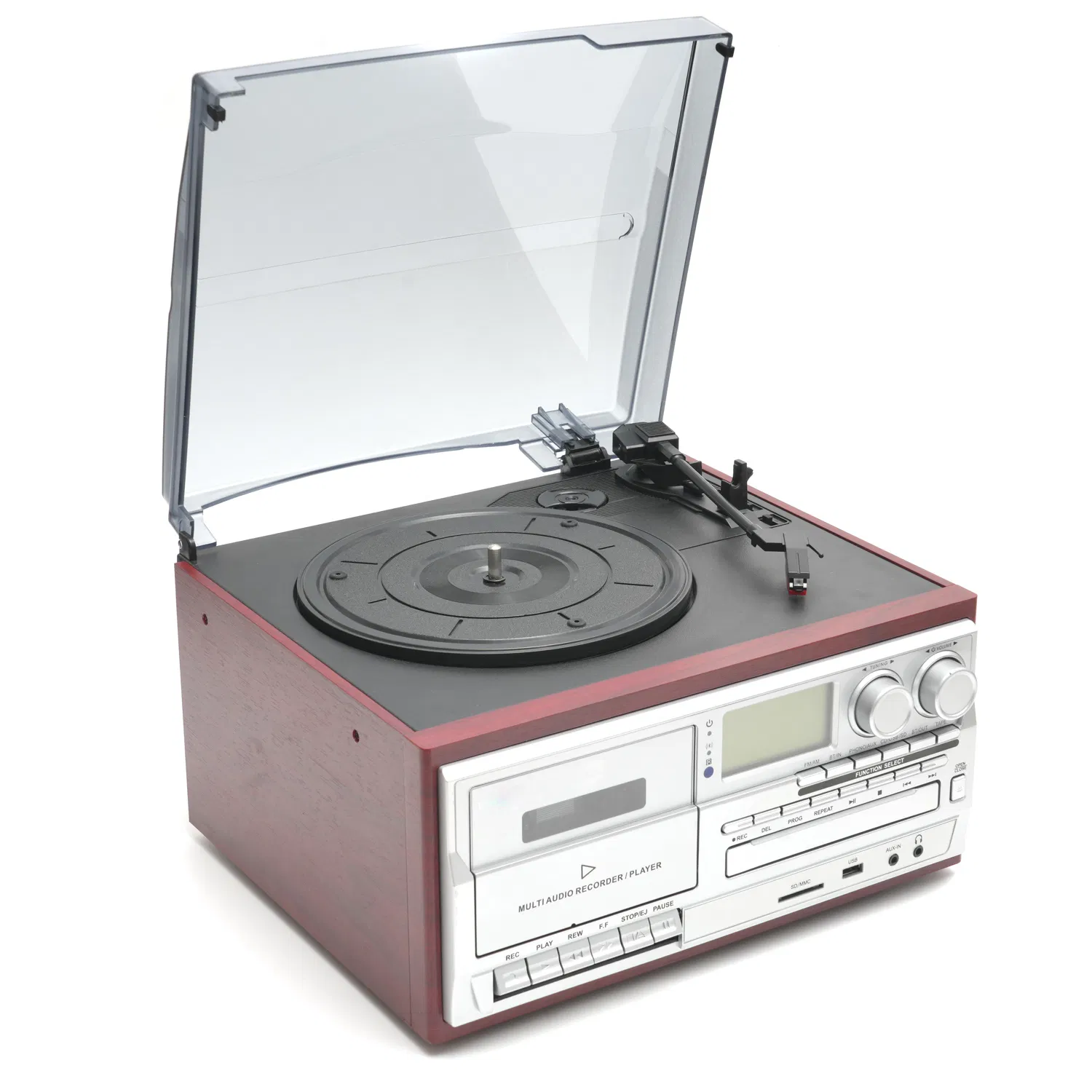Factory Hot Sale Multi Function Turntable Vinyl Record Player with USB/SD