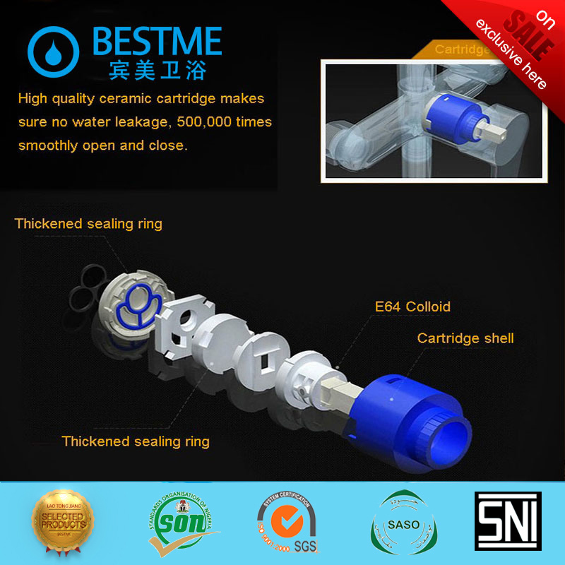 Смеситель для ванны BM-50091, хром, однорычажный