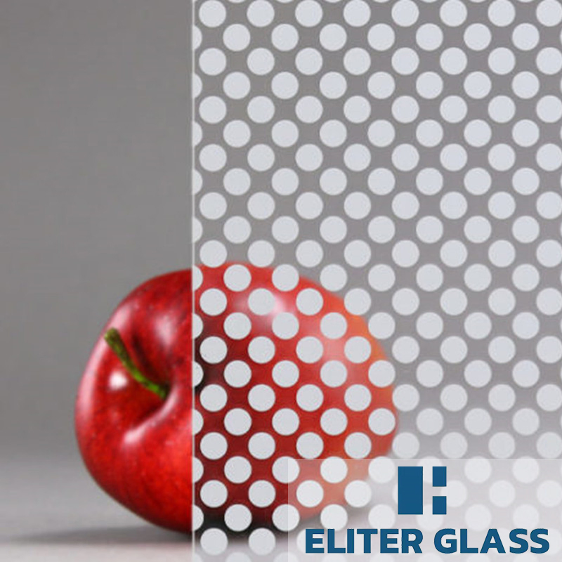 15mm Customizable Silkscreen Print Tempered Glass for Building Decorative Area