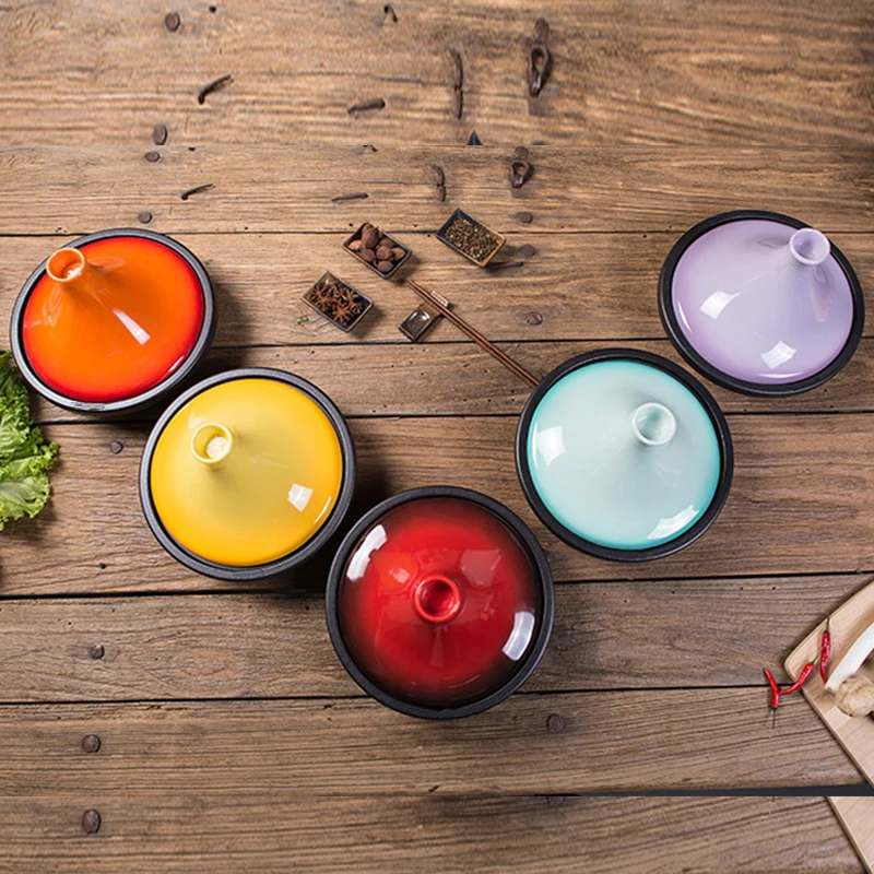 Тажин с керамической крышкой, чугунная посуда 2.5 л