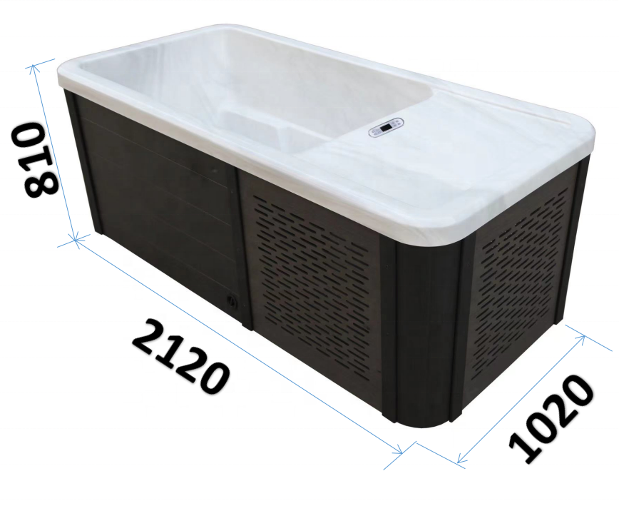 Adult Athletes Physical Recovery Acrylic Bathtub Freestanding Massage Bathtub Ice Bath Tub