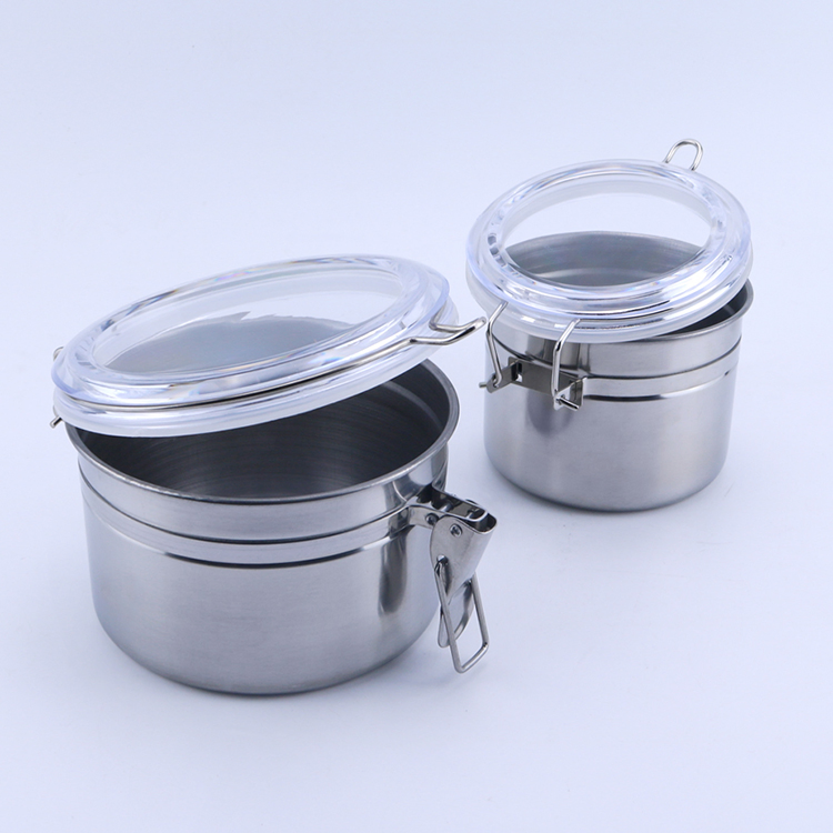 Kitchen Seasoning Container Stainless Steel Storage Jar Salt Sugar Seasoning Pepper Powder Spice Seasoning Jars