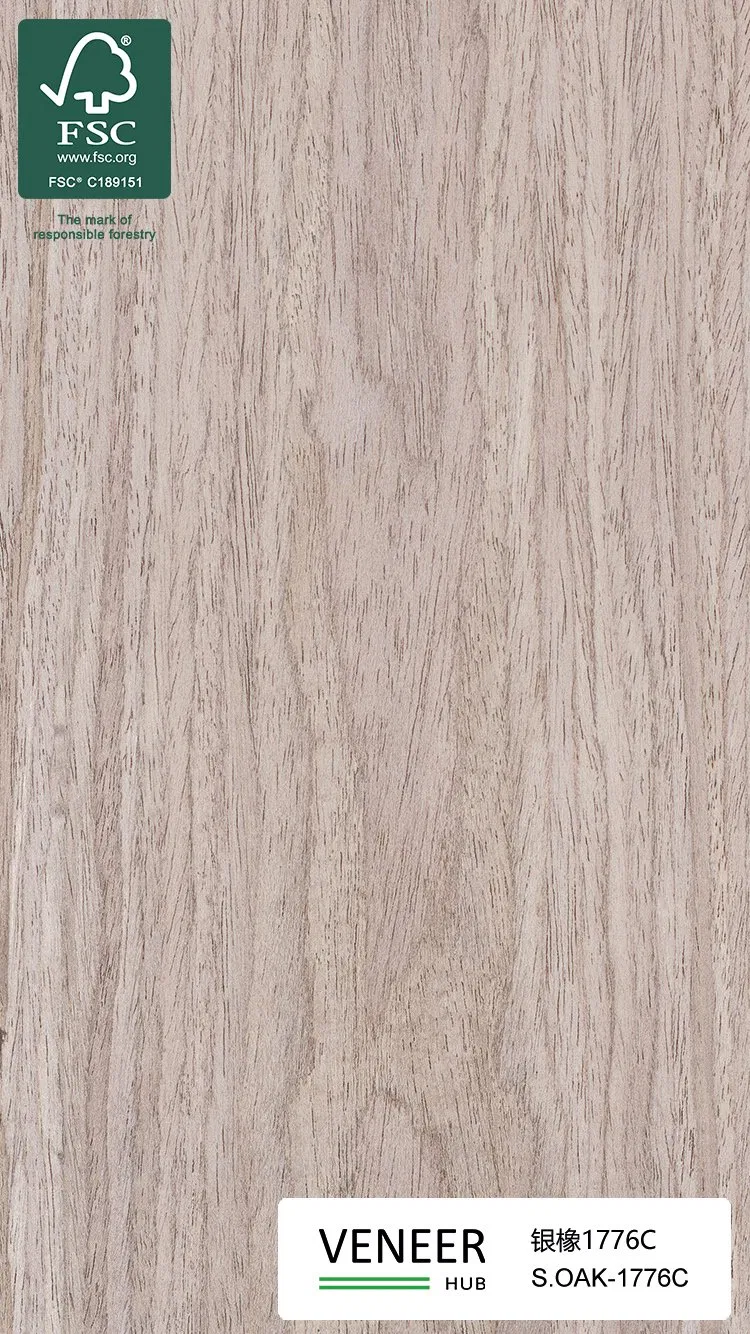 Natural Grey Oak Veneer for Decorative Paneling