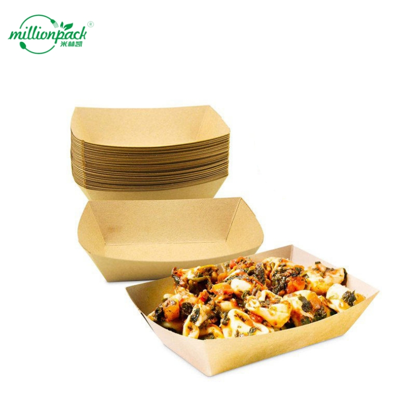 Recyclable Paper Boat Tray for Eco-Certified Operations and Green Businesses