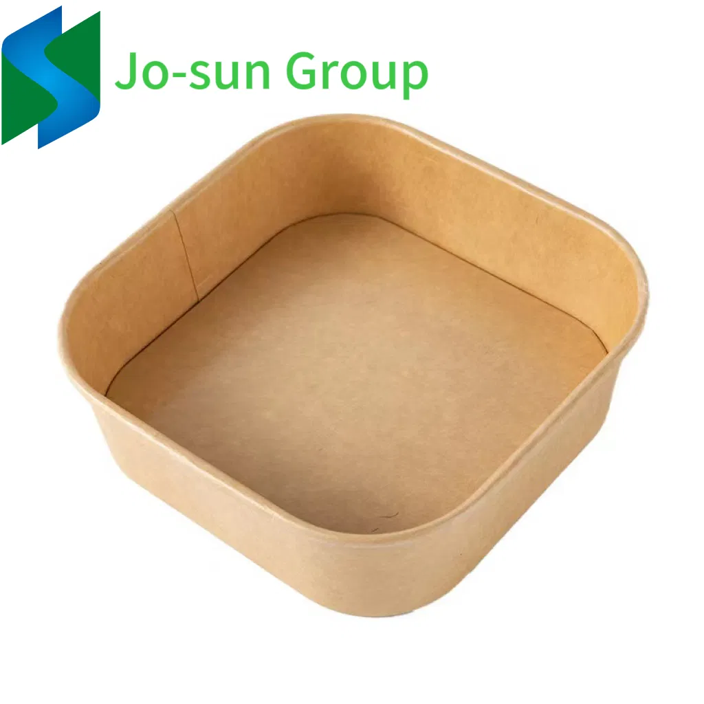 24 Oz Square Kraft Paper Bowl with Lids Disposable Paper Food Containers to Go Soup Bowls for Restaurants