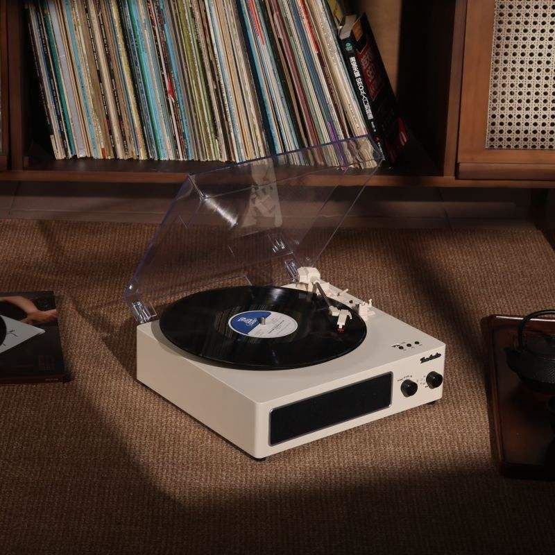 Built-in Stereo Speaker Nostalgic 3-Speed Wooden with Bt Speaker Vinyl Player USB Turntable Record Player