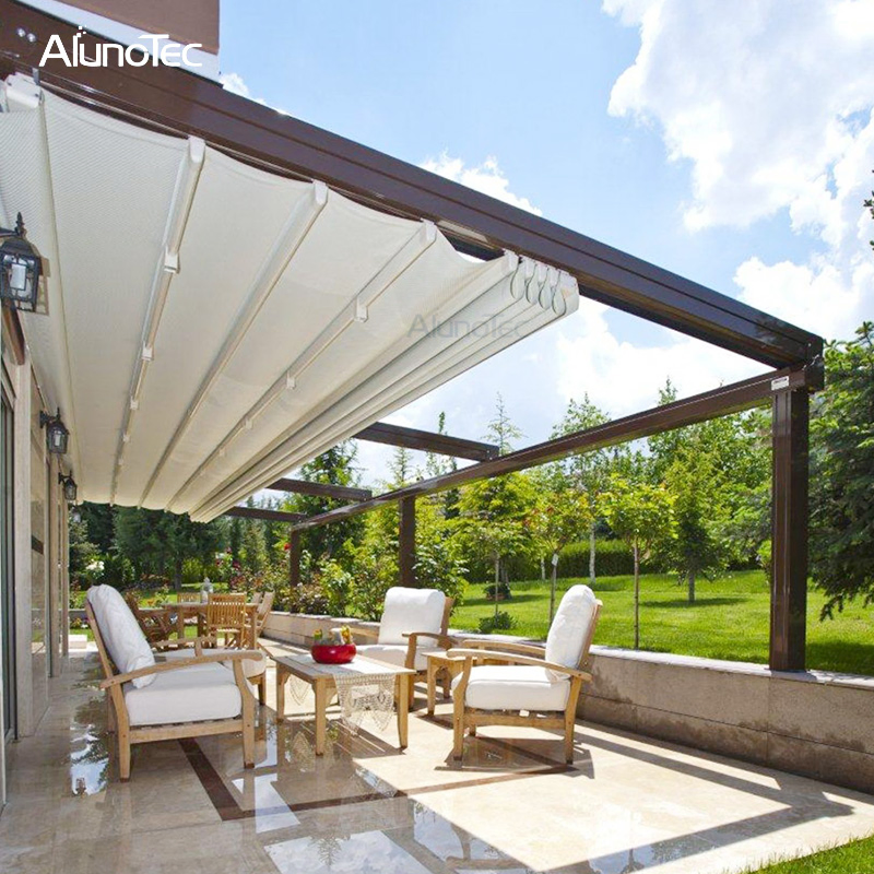 OEM/ODM Customized Wholesale Large Size Motorized Pergola Personalised Outdoor Space Retractable PVC Awning for Patio