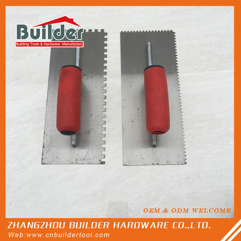 Tile Plastering Trowel Carbon Steel V-Shape Notched Trowel