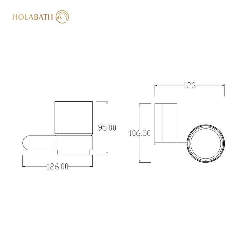Настенный держатель для стакана и зубных щеток из нержавеющей стали