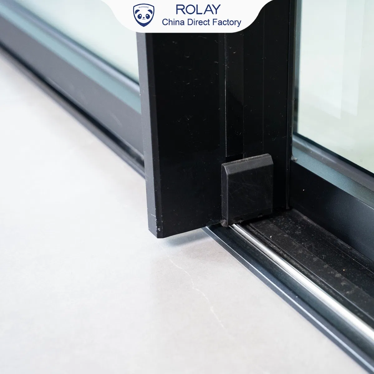 Rolay Interior Door Security Door Modern Window Design Horizontal Double Glazed No-Barrier Energy Saving Balcony Patio Aluminium Sliding Door Commercial Builder