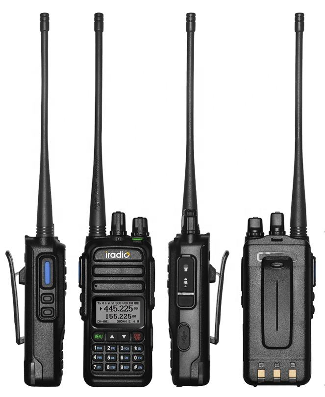 Iradio UV83 Walkie Talkie Two Way Radio Analog VHF/UHF 5W Black