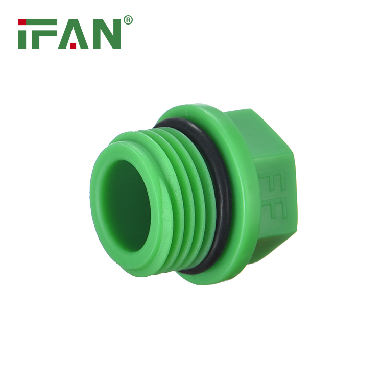 Ifan PPR Pipes and Fittings Connection Green Color 1/2" PPR Plug PPR Fittings