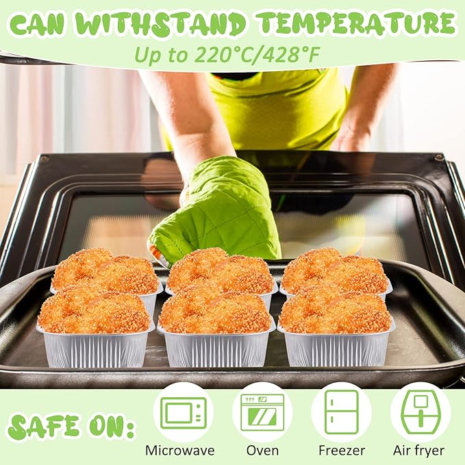 Aluminum Foil Container Mini Square Baking Pan with Lid