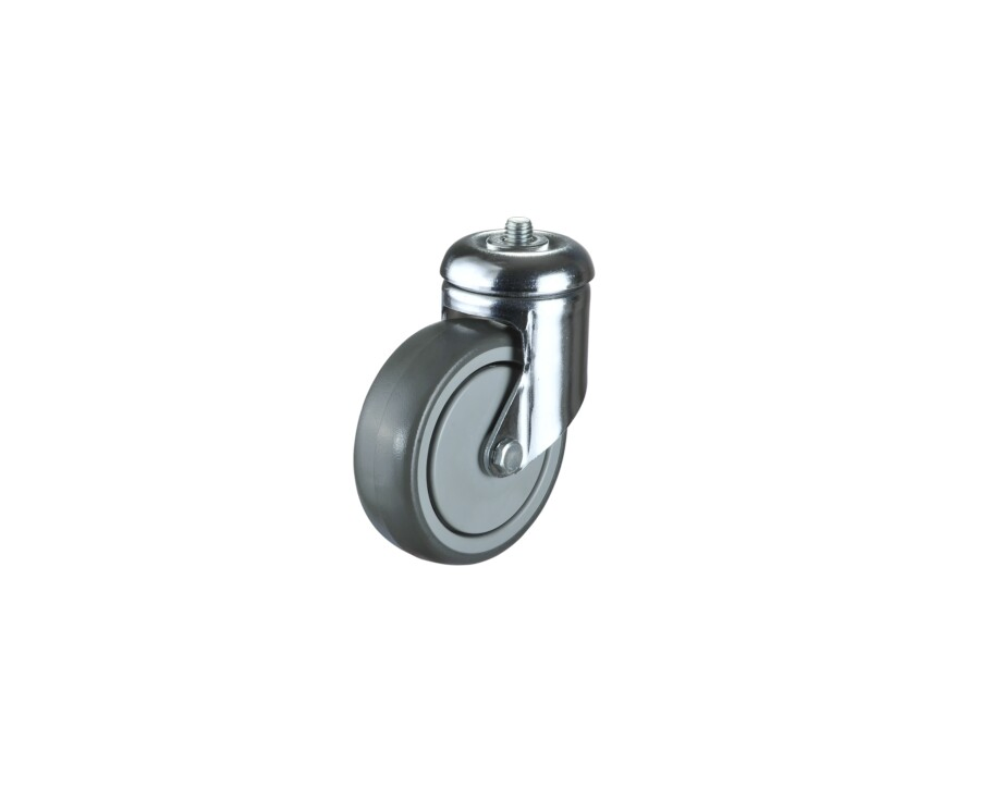 Supermarket Shopping Cart TPR Castor Wheel Swivel Thread Stem Trolley Caster Wheel