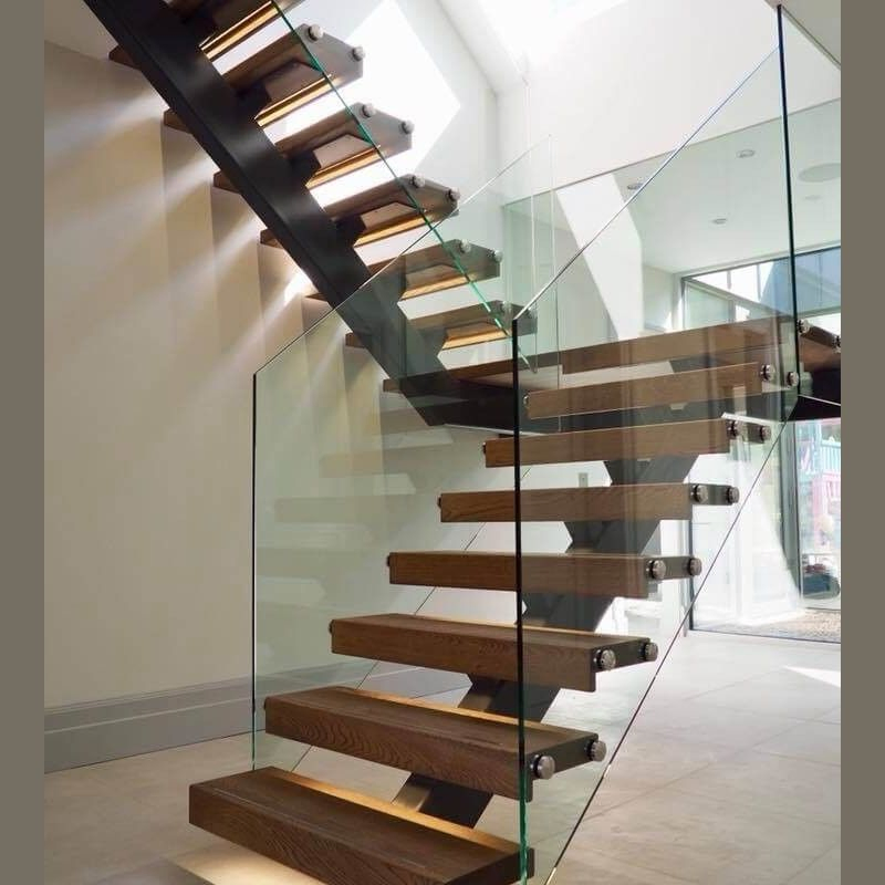 Cost Effective Solution Straight Staircase with Realistic Wood Look