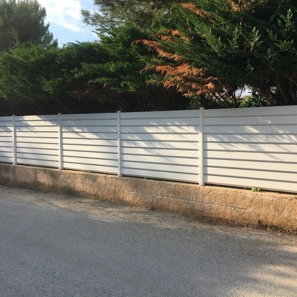 White Panels Metal Exterior Outdoor Aluminium Horizontal Fence Aluminum Slat