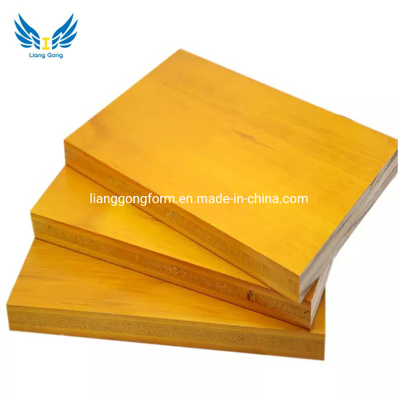 Waterproof 3 Ply Yellow Shuttering Panel for Concrete Formwork Three Layers Thick Board Panels