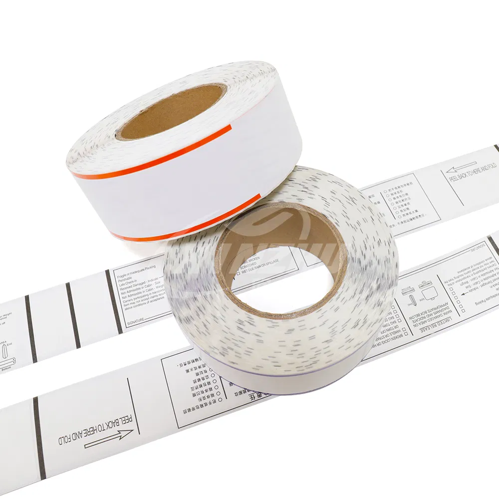 Thermally Sensitive Synthetic Baggage Tag Roll Large Roll for Printing Iata Standard