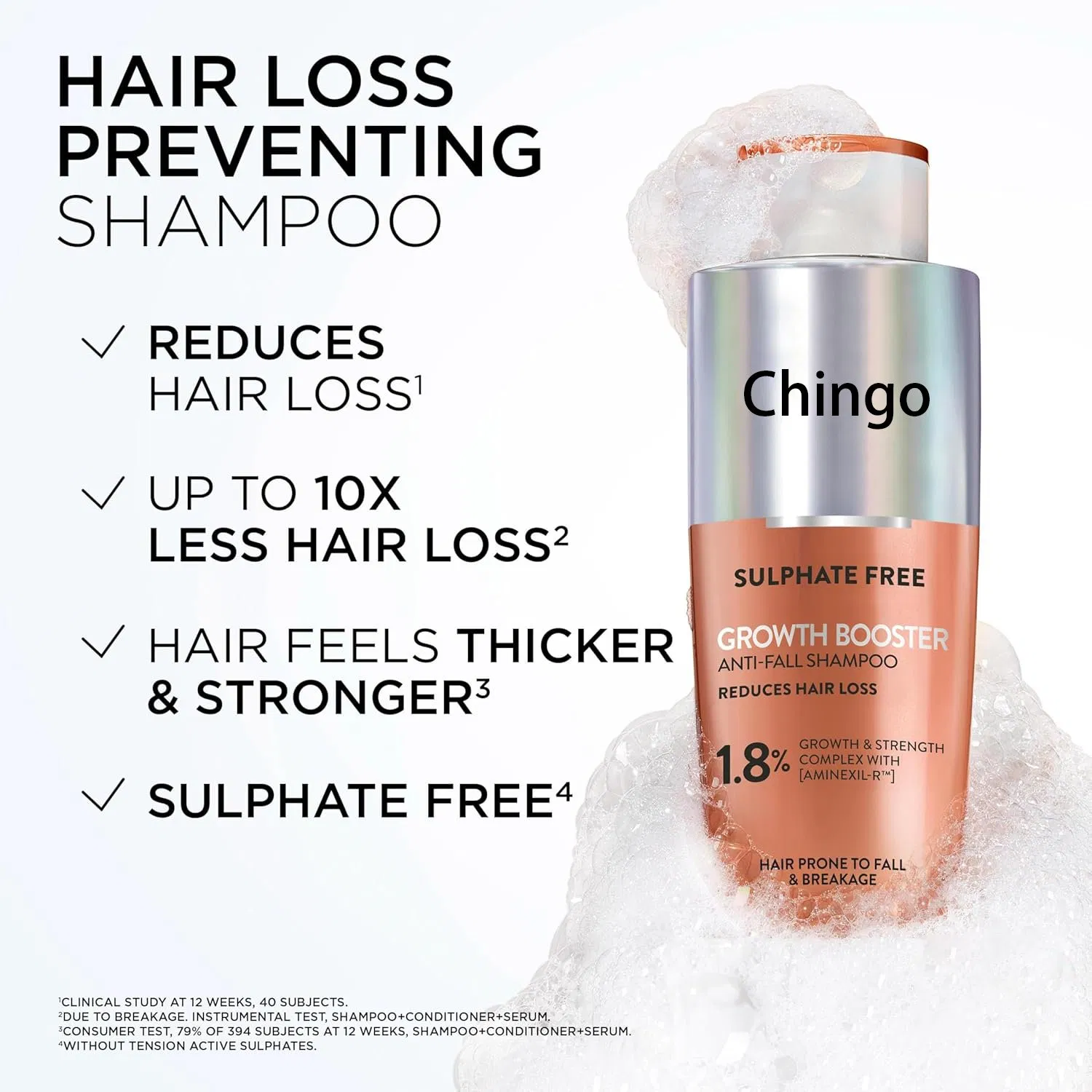 Chingo Hair Growth Shampoo Prevent Loss Nourish Roots & Regrow
