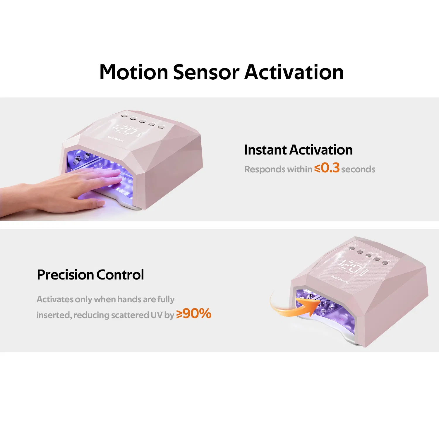 Customize Gel Nail Dryer 120W Rechargeable Nail Equipment 45 LED Bulbs Portable Professional UV LED Nail Lamp